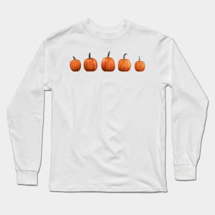 Five Pumpkins (Bright Green) Long Sleeve T-Shirt